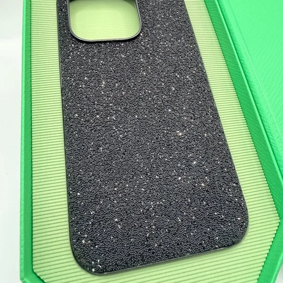 Swarovski Black Sparkle Phone Case for iPhone 14 Pro - Picture 2 of 2